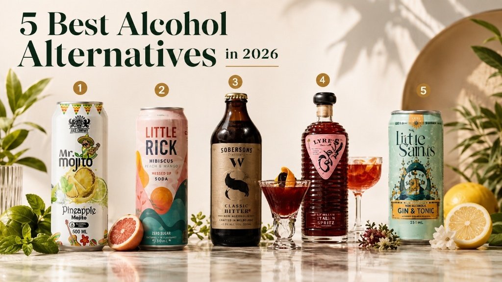 5 Best Alcohol Alternatives in 2026 featuring Mr. Mojito Pineapple Mojito