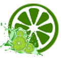 a lime juice splashing in a circle