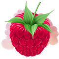 a raspberry with smoke